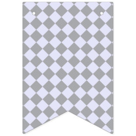 Diamond mönster i grått och lavender vimplar