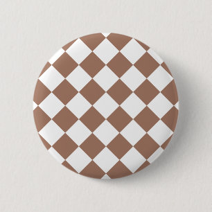 Diamond Mönster i White och Mocha Mousse Knapp