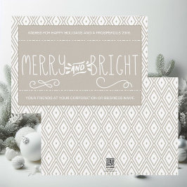 Diamond Mönster Merry och Bright Corporate Card Julkort