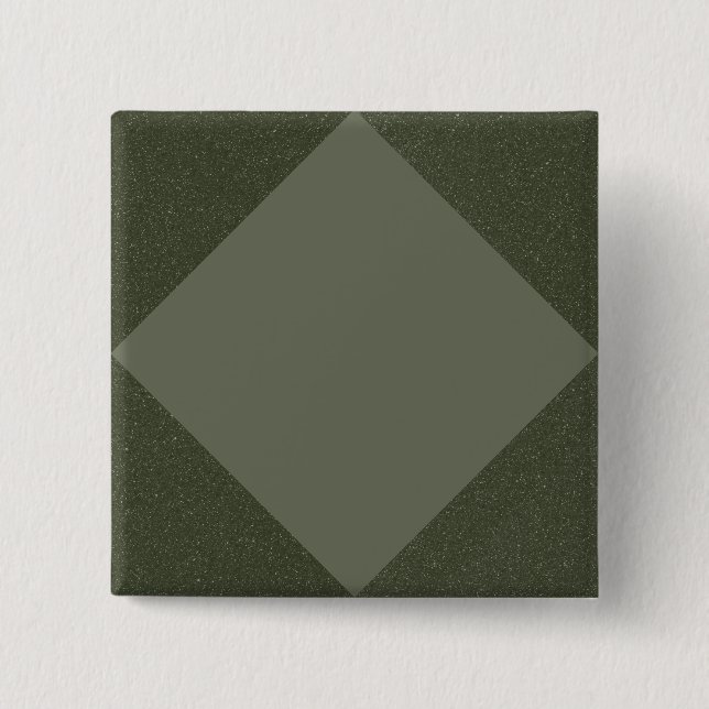 Diamond Mönster Moss Grönt Pin Button Knapp (Framsida)