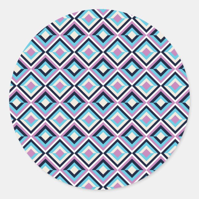 Diamond mönster runt klistermärke (Framsida)