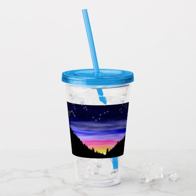 Diamond Night Acrylic Tumbler Take Away Mugg (Framsida Ice)