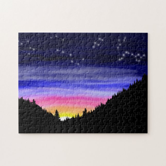 Diamond Night Jigszle Puzzle Pussel (Horisontell)