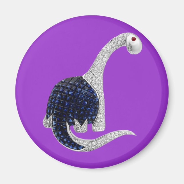 Diamond och Emerald Dinosaur Magnet (Framsidan)