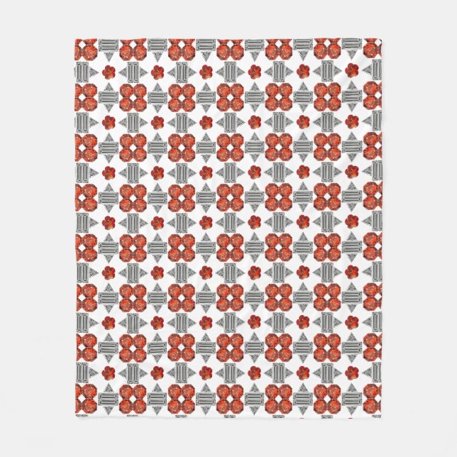Diamond Orange Mönster Fleecefilt (Framsidan)