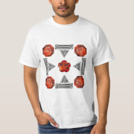 Diamond Orange Mönster T Shirt