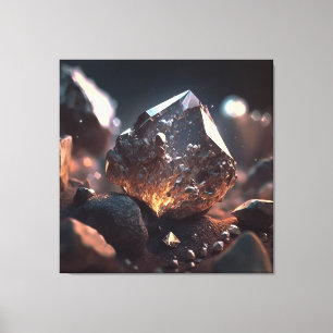 Diamond Ore Macro: Kimberlite Pipe Art Canvastryck