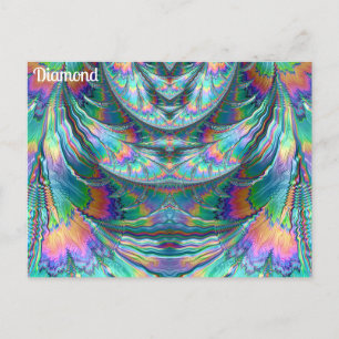 DIAMOND ~ Ozonzing Pastels ~ 3D Fractal Design ~ Vykort