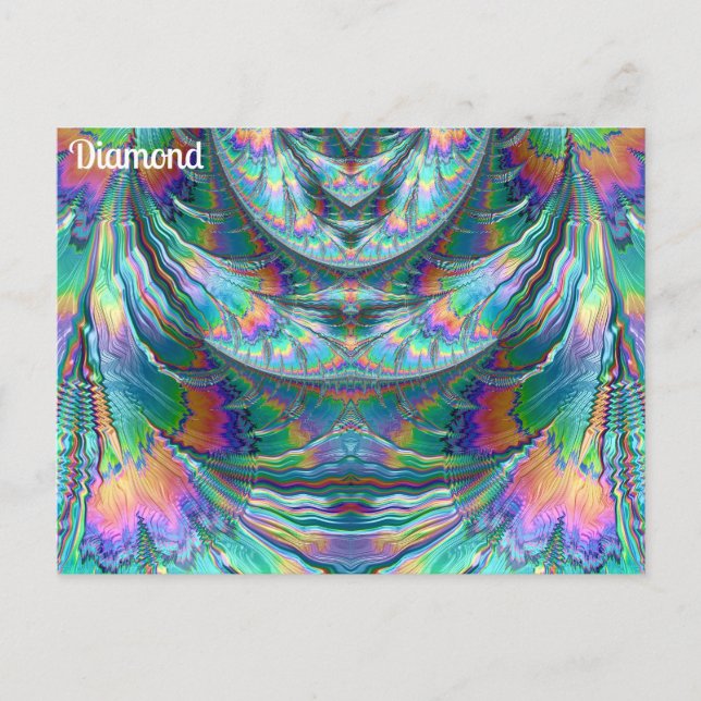 DIAMOND ~ Ozonzing Pastels ~ 3D Fractal Design ~ Vykort (Framsida)