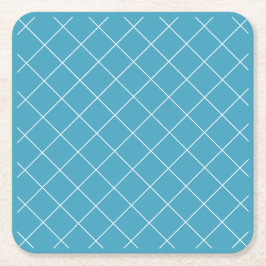 Diamond Pattern Aqua Underlägg Papper Kvadrat