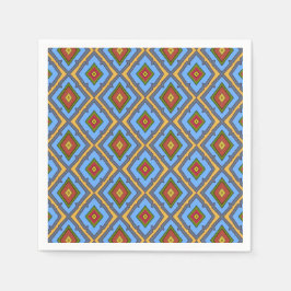 Diamond Pattern Blue Red Yellow Green  Pappersservett