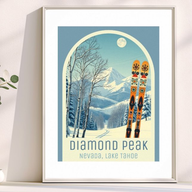 Diamond Peak Nevada skidort Lake Tahoe  Poster (Skapare uppladdad)