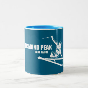 Diamond Peak Sjö Tahoe Skier Två-Tonad Mugg