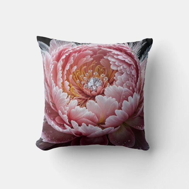 Diamond Peony Pillow Kudde (Framsida)