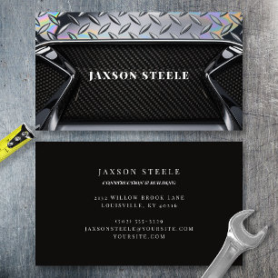 Diamond Plate och Carbon Fiber Professionell  Visitkort
