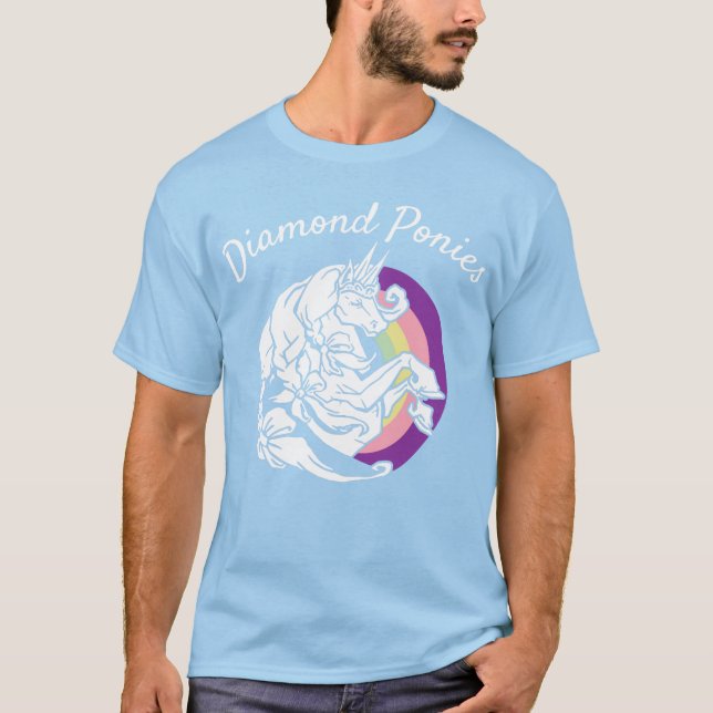 Diamond Ponies Kickball Team Shirt T Shirt (Framsida)