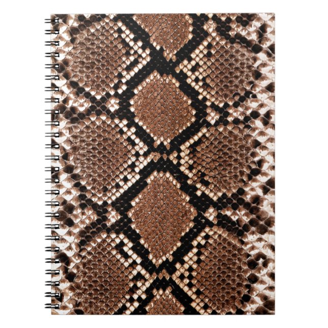 Diamond Rattlesnake Snake Skin Anteckningsbok Med Spiral (Framsidan)