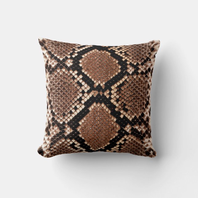 Diamond Rattlesnake Snake Skin Kudde (Framsida)