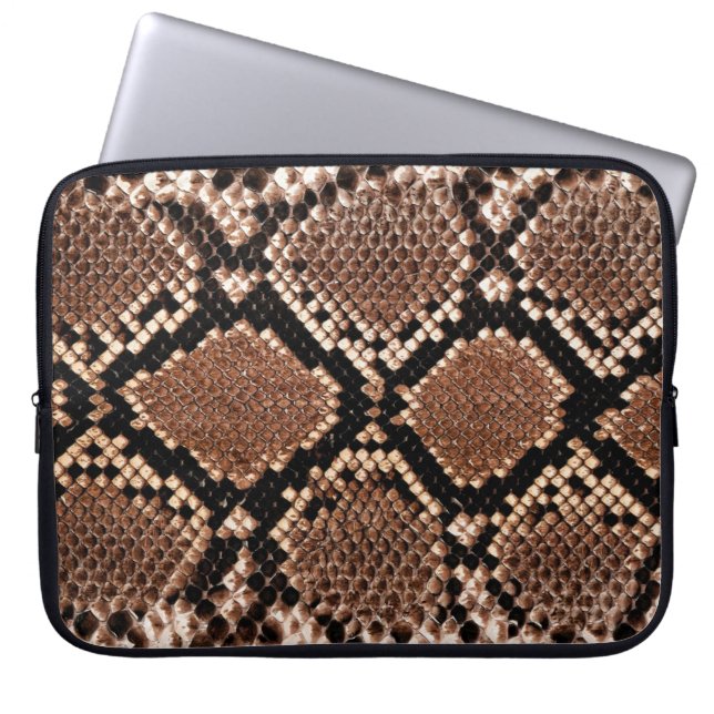 Diamond Rattlesnake Snake Skin Laptop Fodral (Framsidan)