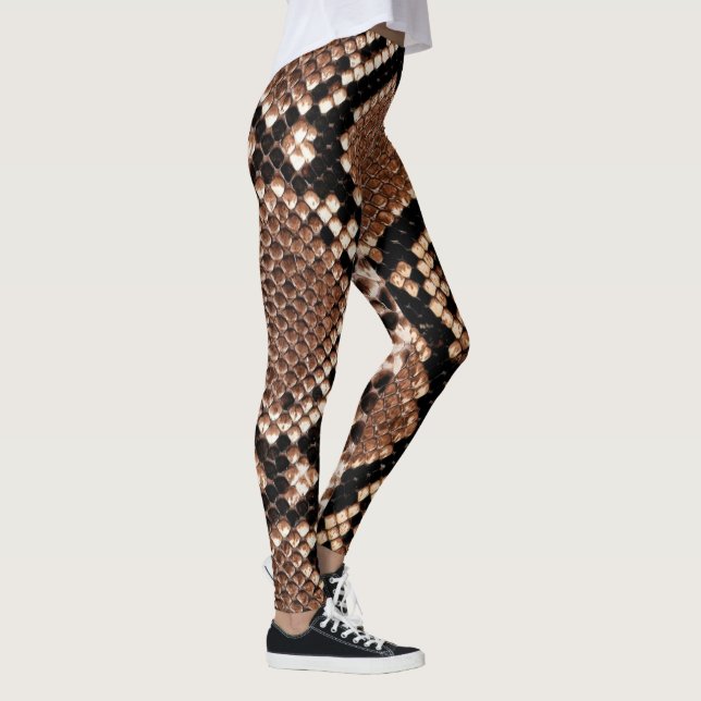 Diamond Rattlesnake Snake Skin Leggings (Höger)