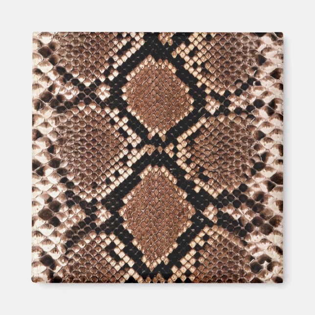 Diamond Rattlesnake Snake Skin Magnet (Framsidan)