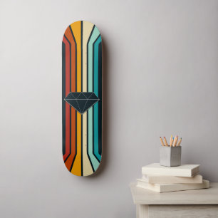 Diamond Retro Modern Stil Mini Skateboard Bräda 18,5 Cm