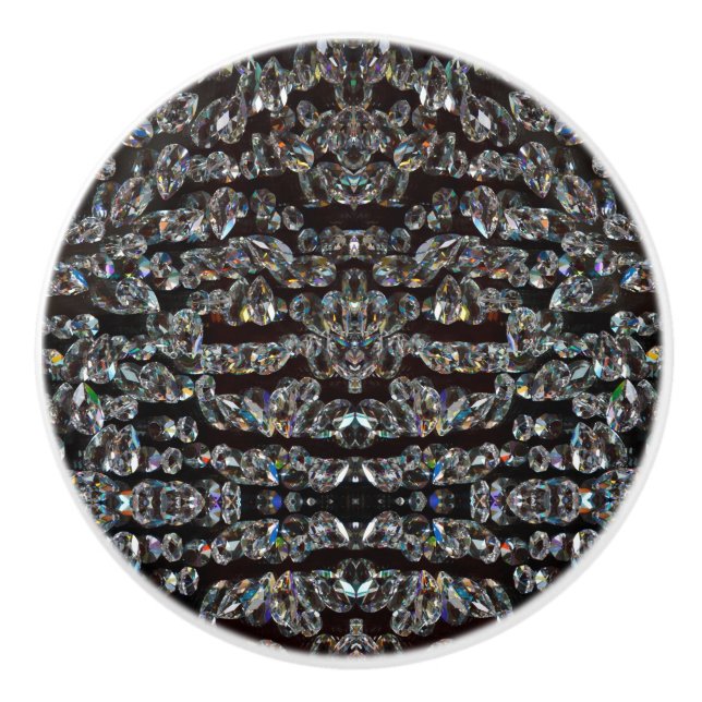 Diamond Rhinestone mönster elegant silver svart Knopp (Framsidan)