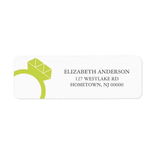 Diamond Ring Adressetiketter Returadress Etikett (Framsidan)