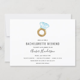 Diamond Ring Bassäng Flyter Bachelorette Itinerary Inbjudningar