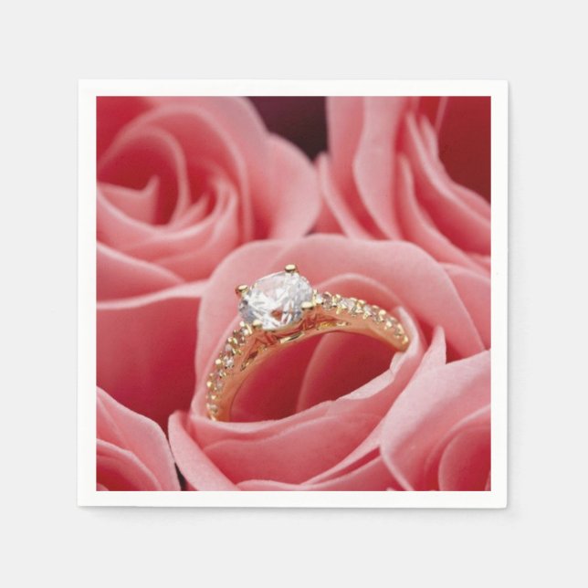 Diamond Ring bland Ro Napkins Pappersservett (Framsidan)