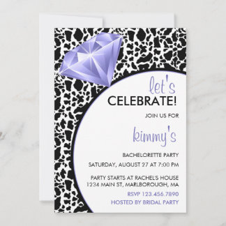 Diamond Ring Bling Bachelorette Party Inbjudningar