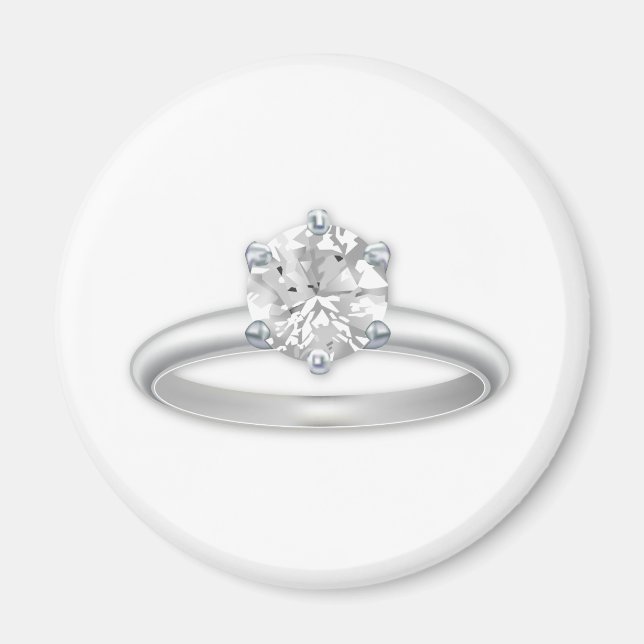 Diamond Ring Bling Clipart Graphic Magnet (Framsidan)
