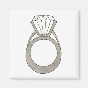 Diamond Ring Bröllop Bride Möhippa Magnet