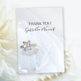 Diamond Ring och Pillar Crystal Bröllop Tack Kort