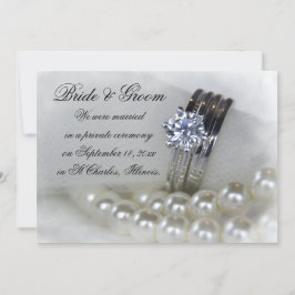 Diamond Ringar White Pearls Giftermål Meddelande