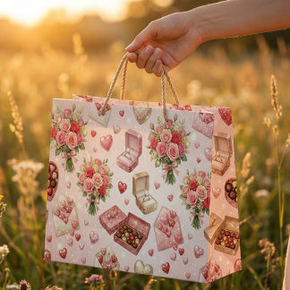 Diamond Rings, Roses & Luxury Gift Boxes Pattern