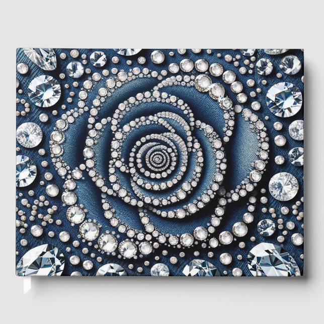 Diamond Ro & Denim Glam Bling Gästböcker (Framsida)