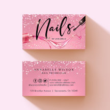 Diamond Rosa Sparkly Nail Technician Monogram