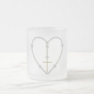 Diamond Rosary - Hail Mary Fullt of Grace Frostad Glasmugg