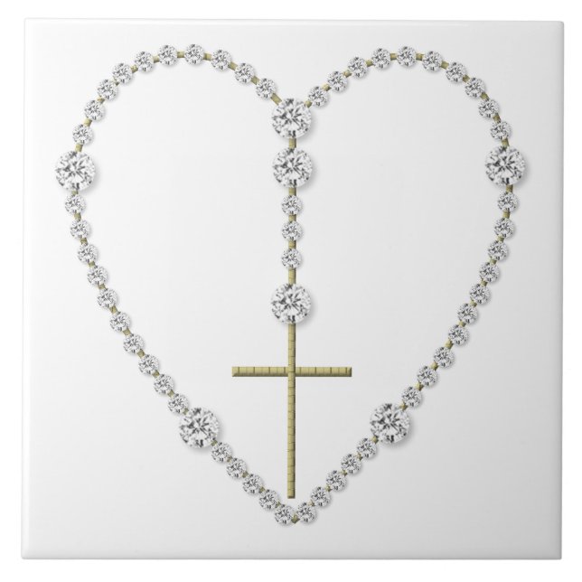 Diamond Rosary - Hail Mary Fullt of Grace Kakelplatta (Framsidan)