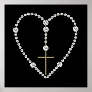 Diamond Rosary - Hail Mary Fullt of Grace Poster
