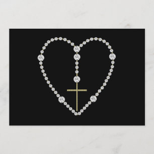 Diamond Rosary - Hail Mary Grace Fullt Inbjudningar