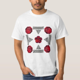 Diamond Ruby Gemstone Art, Red T Shirt