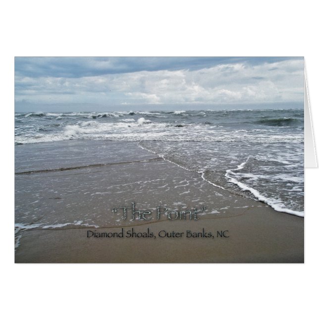 Diamond Shoals "the Point" OBX North Carolina Hälsningskort (Framsidan Horizontal)