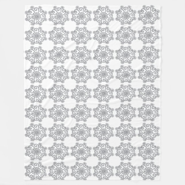 Diamond Snöflingor Fleece Blanket (Framsidan)