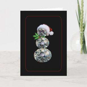 Diamond Snögubbe julkort Helgkort