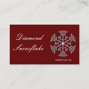Diamond Snowflake-Affärskort Visitkort