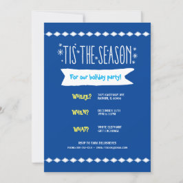 Diamond Snowflake-inbjudan till Helgdag Inbjudningar