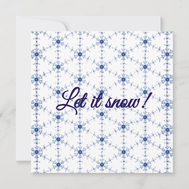Diamond Snowflake Pattern Postcard Julkort (Framsida)