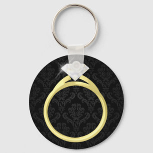 Diamond Solitaire Ring Nyckelring